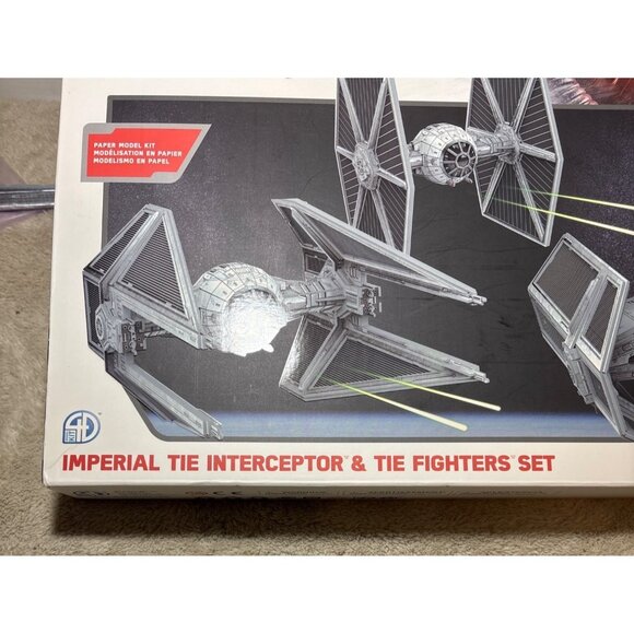 Star Wars Paper Model Kit Imperial TIE Interceptor & TIE Fighters 405 Pcs - Picture 2 of 9